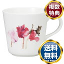 ナルミ いわさきちひろ マグカップ(シクラメンと猫) 340cc 電子レンジ温め 食洗機対応 (52095-2923) 送料無料 ブランド 洋食器 高級 おしゃ...
