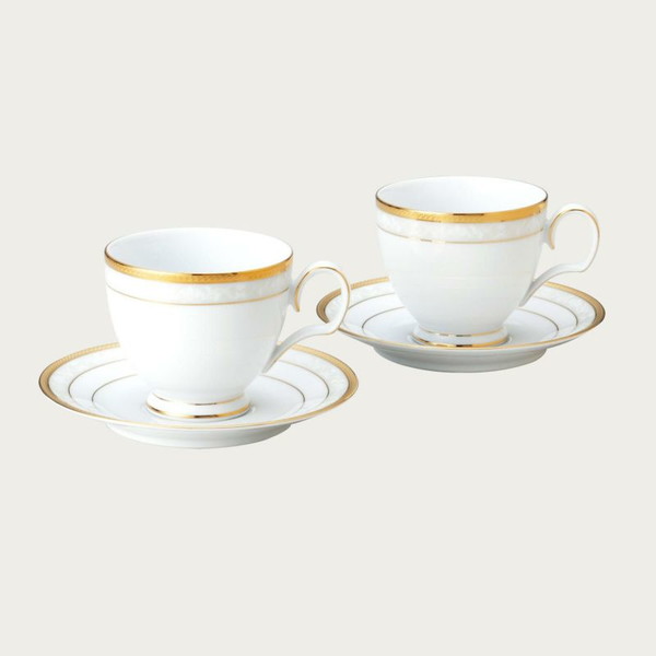 ノリタケ ハンプシャーゴールド カップ＆ソーサーペア 送料無料 ブランド 洋食器 高級 おしゃれ かわいい 豪華 モダン 人気 おすすめ 結婚 引き出物 ギフト