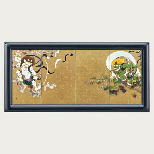 ノリタケ 【受注生産・納期最長5カ月】陶額 “四曲一双・風神雷神図”