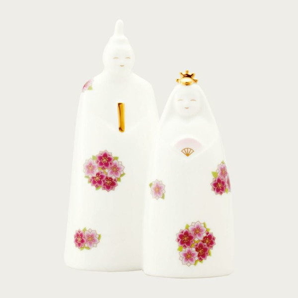 ノリタケ 立雛(小) 桃の花