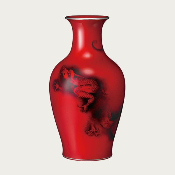 ノリタケ 辰砂花生“昇竜”