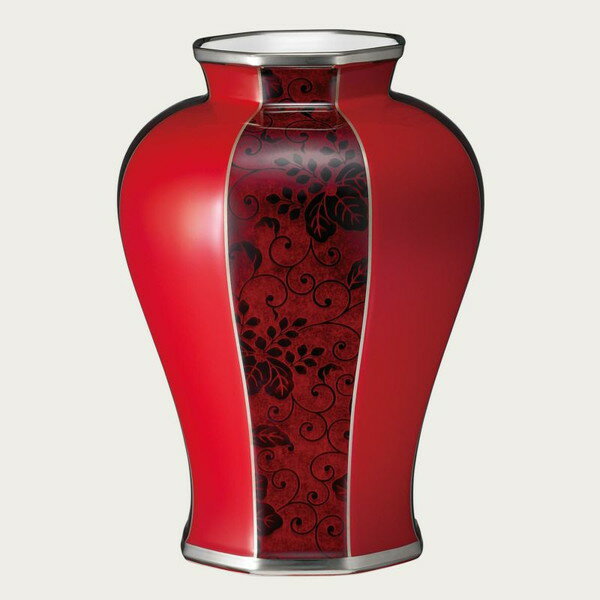 ノリタケ 辰砂花生“唐草桐紋”