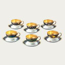 ノリタケ 四季彩舞曲 ティーコーヒーカップ&ソーサー揃(絵変り6客揃)