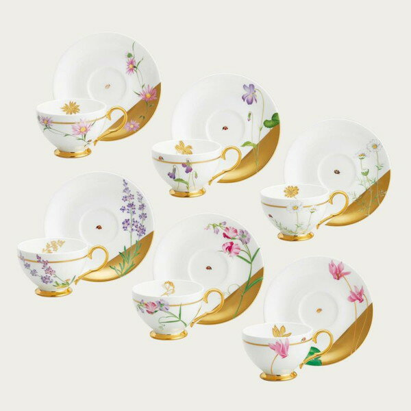 ノリタケ レディバグ カップ&ソーサーアソートセット(6客)(絵変り)