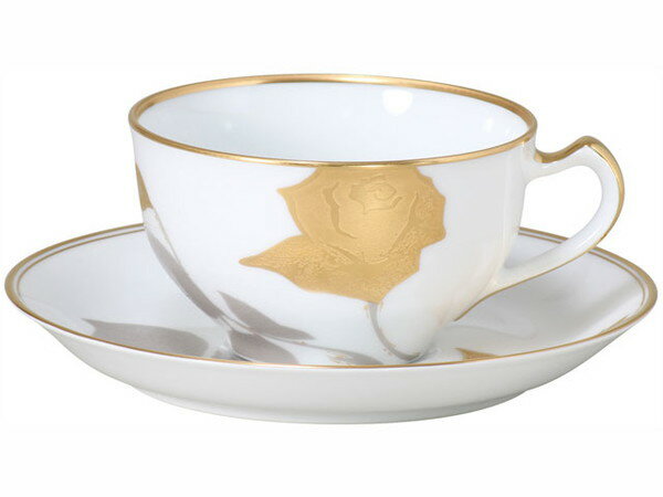 大倉陶園 金蝕バラ カップ&ソーサー 送料無料 ブランド 洋食器 高級 おしゃれ かわいい 豪華 モダン 人気 おすすめ 結婚 引き出物 ギフト