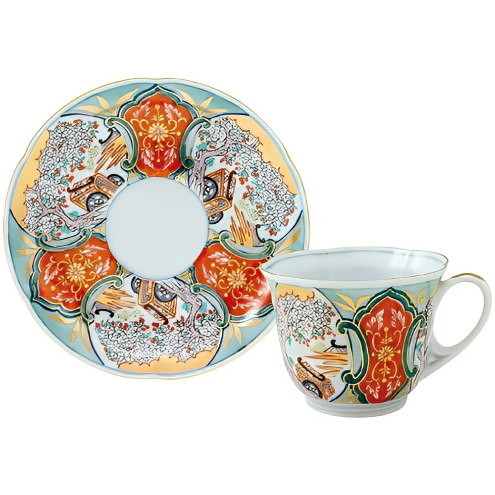 弥左ヱ門 珈琲碗皿 平安雅桜　木箱入 送料無料 ブランド 洋食器 高級 おしゃれ かわいい 豪華 モダン ..