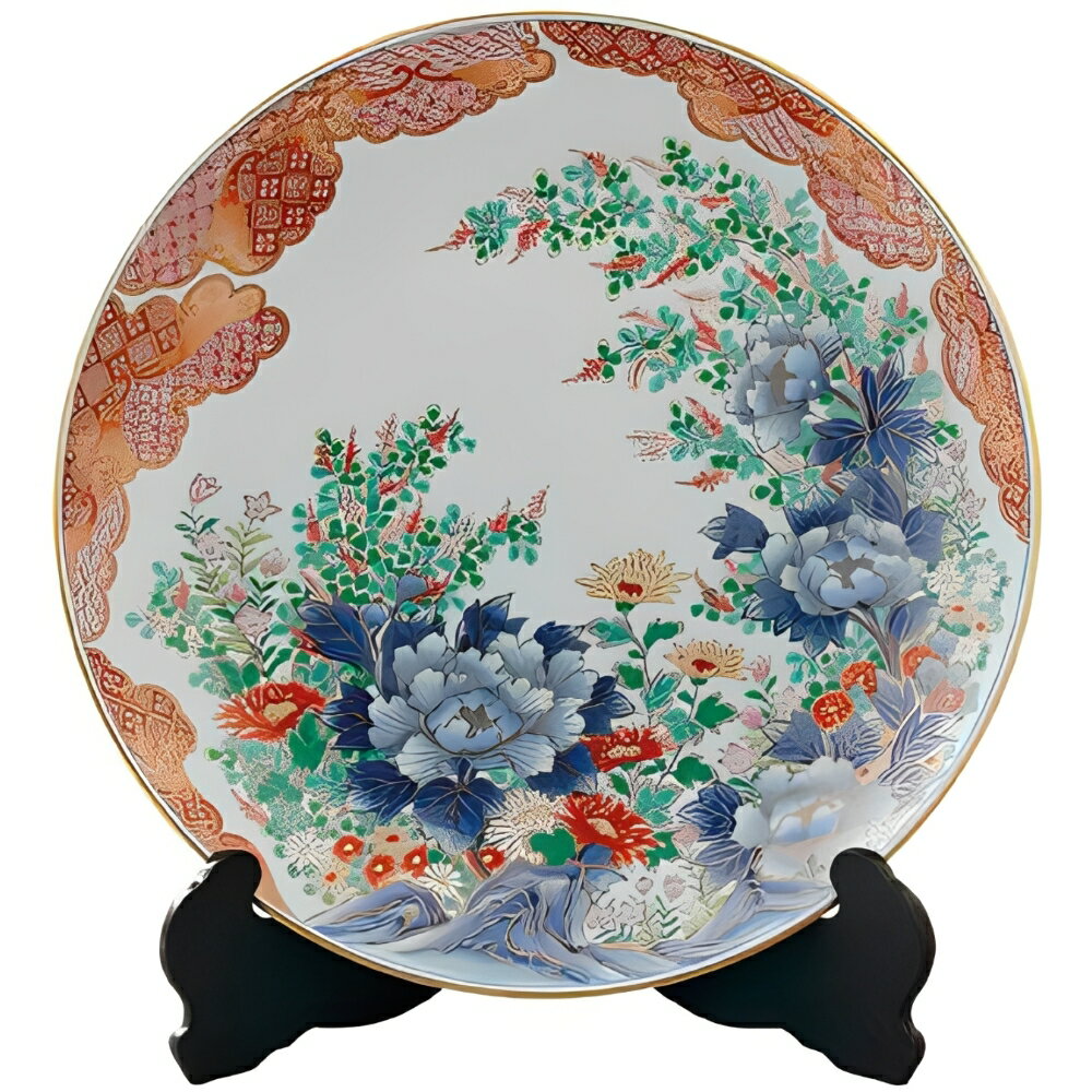 楽天ル・銀座【楽天スーパーSALE期間限定価格】弥左ヱ門 華牡丹 15寸皿