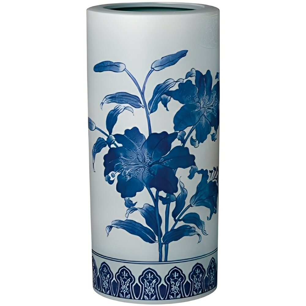 楽天ル・銀座【楽天スーパーSALE期間限定価格】弥左ヱ門 15 寸傘立 染付百合