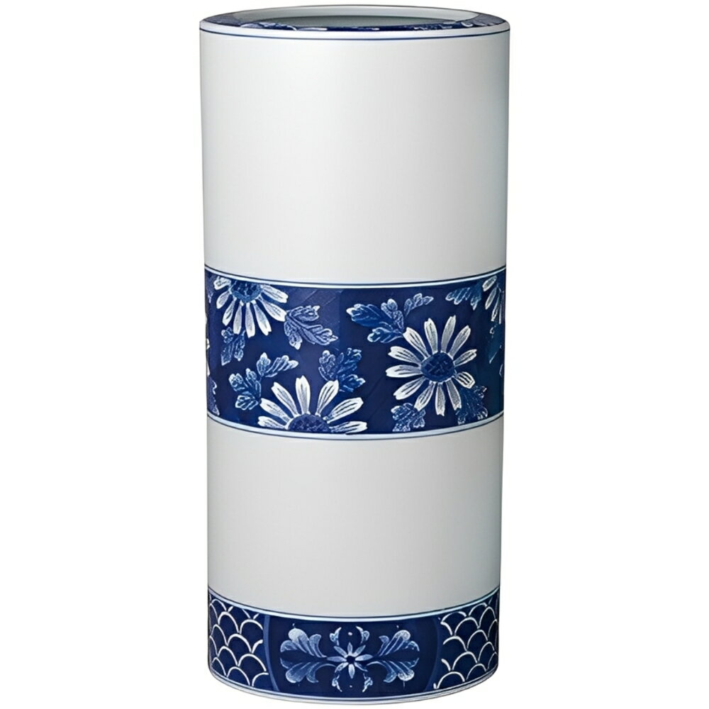 楽天ル・銀座【楽天スーパーSALE期間限定価格】弥左ヱ門 15 寸傘立 染付菊詰