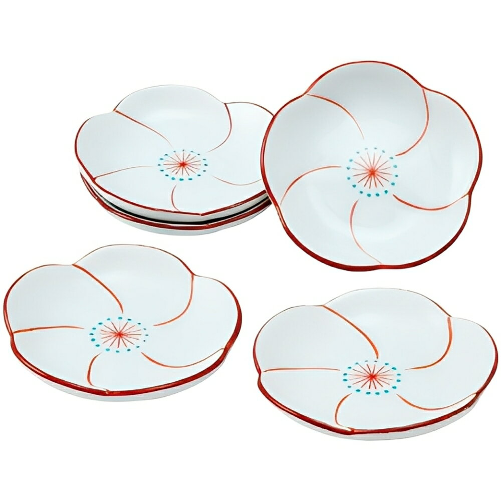 弥左ヱ門 梅型豆皿 捻割梅　5 個セット 化粧箱入 送料無料 ブランド 洋食器 高級 おしゃれ かわいい 豪華 モダン 人気 おすすめ 結婚 引き出物 ギフト