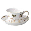 ウェッジウッド WEDGWOOD ワイルドストロベリー パステル ティーカップ&ソーサー ピンク