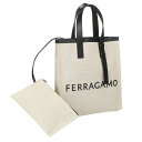 フェラガモ FERRAGAMO 241297 FABRIC/NAT/NERO トートバッグ 送料無料 ブランド 高級 贈り物 ギフト プレゼント 誕生日