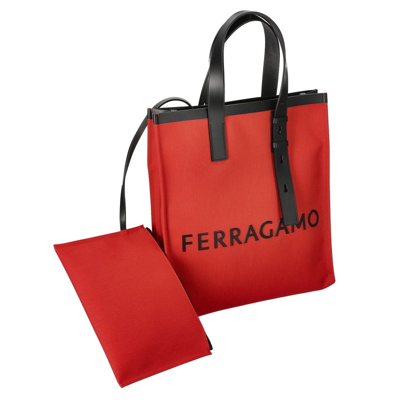 tFK FERRAGAMO 241297 FABRIC/FLAMERED/NER g[gobO  uh  蕨 Mtg v[g a