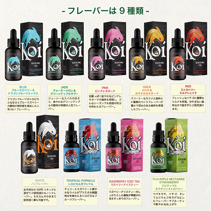 Koi CBD リキッド PINK 1000mg/30ml