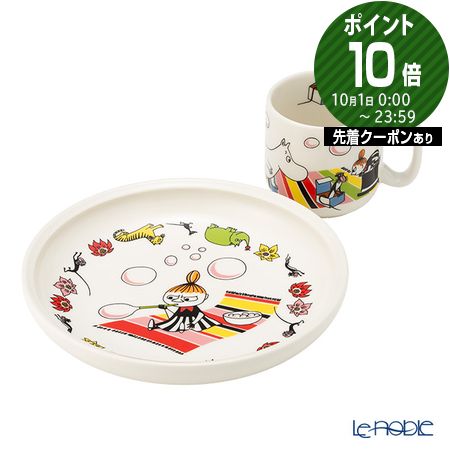 【P10倍・クーポン】アラビア (ARABIA) ムーミン コレクション チルドレンセット(チビのミイ) 【プレート＆マグ2点セット】 北欧食器 フィンランド ムーミン キャラクター 食器セット
