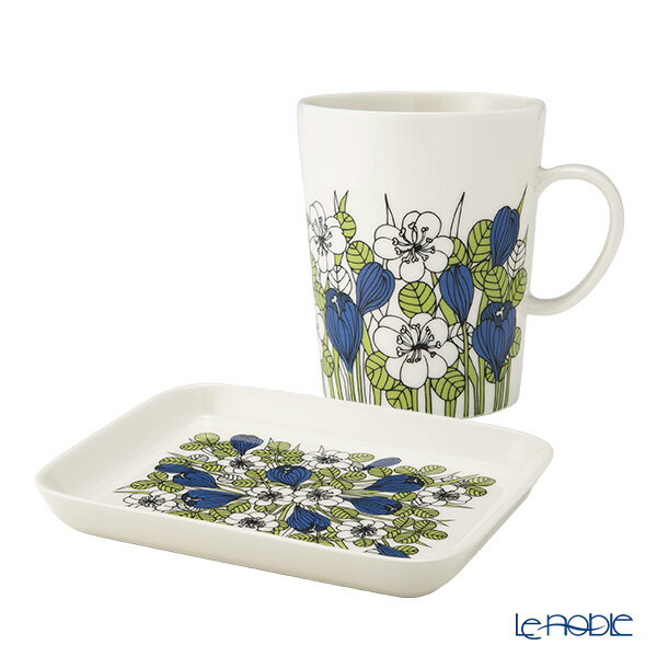 アラビア (ARABIA)クロッカス 2点セット マグカップ＆プレート グリーン 北欧食器 フィンランド