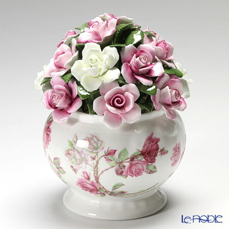 　エインズレイ　陶花　エリザベスローズ カスケードボウル（ラージ）