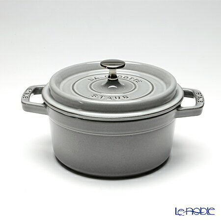 【P10倍・クーポン】ストウブ staub ピコ・ココット ラウンド 20cm／2.2L グレイ 鍋 新生活 結婚祝い お鍋 キッチン 用品 雑貨 調理