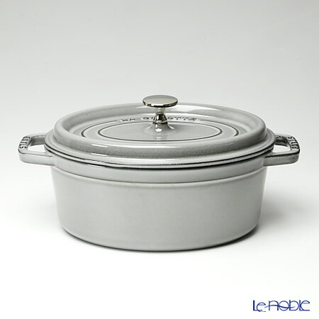 【P10倍・クーポン】ストウブ staub ピコ・ココット オーバル 23cm／2.35L グレー 鍋 新生活 結婚祝い お鍋 キッチン 用品 雑貨 調理