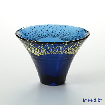 【P10倍・クーポン】招福杯 富士山 42085G-SHB 冷酒 65ml 金紺 【箱入り】 /// 東洋佐々木ガラス ぐい呑み 青色 冷酒グラス 日本酒グラス...