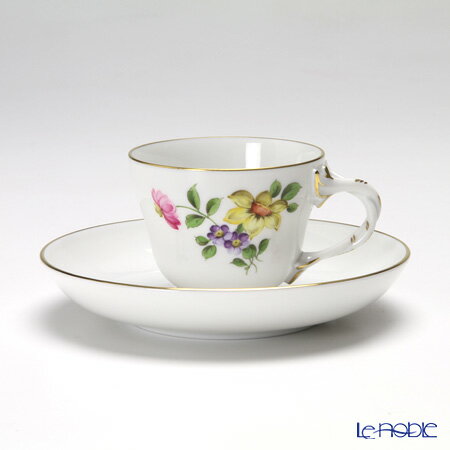 【P10倍・クーポン】アウガルテン (AUGARTEN) シンプルブーケ(5052A) スイセン モカカップ&ソーサー ロココ(070) /// エスプレッソカ...