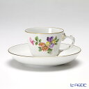 【P10倍・クーポン】アウガルテン (AUGARTEN) シンプルブーケ(5052D) パンジー モカカップ&ソーサー ロココ(070) /// エスプレッソカ...