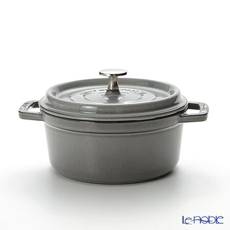 【P10倍・クーポン】ストウブ staub ピコ・ココット ラウンド 18cm／1.7L グレー 鍋 新生活 結婚祝い お鍋 キッチン 用品 雑貨 調理