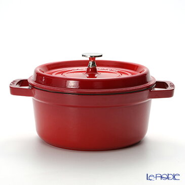 【ポイント10倍】ストウブ(staub) ピコ・ココット ラウンド 22cm／2.6L チェリーレッド【楽ギフ_包装選択】【楽ギフ_のし宛書】 鍋 新生活 応援 お鍋 キッチン 用品 雑貨 調理