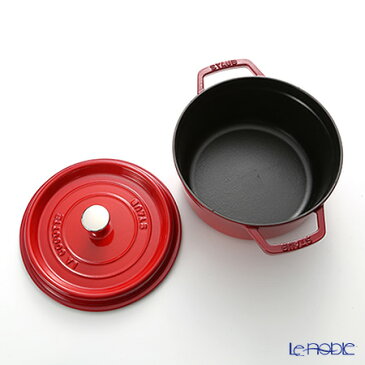 【ポイント10倍】ストウブ(staub) ピコ・ココット ラウンド 22cm／2.6L チェリーレッド【楽ギフ_包装選択】【楽ギフ_のし宛書】 鍋 新生活 応援 お鍋 キッチン 用品 雑貨 調理