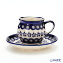 ポーリッシュポタリー(ポーランド陶器) ボレスワヴィエツ コーヒーカップ&ソーサー 160ml 913/710/A-166A /// ザクワディ コーヒーカップ...