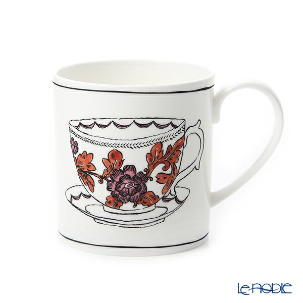 Rakuten - Twig NEW YORK ヘリテージ ハマナス マグ 380ml /// マグカップ ラッピング対応 かわいい おしゃれ 食洗機対応 電子レンジ対応 花柄 レッド 磁器 // ギフト プレゼント 贈り物 記念日 プチギフト 退職祝い 結婚祝い 内祝い 誕生日 母の日