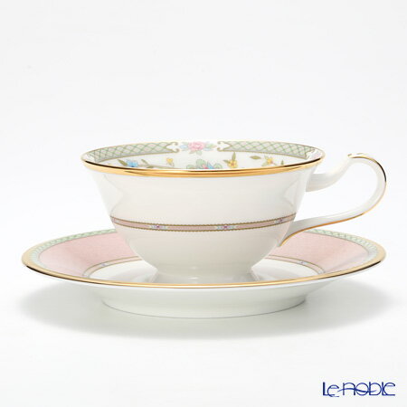 【P10倍・クーポン】ノリタケ ヨシノ 9983-7J／Y59587 ティー・コーヒー兼用 碗皿 ピンク 食器 Noritake ティーカップアンドソーサー