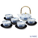 ナルミ ミラノ 茶器揃い(茶托付) 5人用 9682-23031 /// 湯呑みセット 5客 NARUMI 鳴海製陶 ミラノシリーズ 青 日本製 汲み出し碗 来...