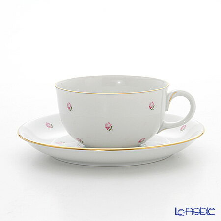 【P10倍・クーポン】アウガルテン (AUGARTEN) スキャタードローズ(5009) ティーカップ&ソーサー(S) 200ml(001シューベルトシェイプ)...