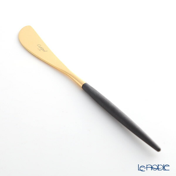 【P10倍・クーポン】クチポール ゴア GOA ブラック／ゴールド バタースプレッダー(バターナイフ) 17cm マット仕上げ /// Cutipol おしゃれ 高級 ブランド ステンレス カトラリー インスタ映え 食器 // ギフト プレゼント 贈り物 プチギフト 結婚祝い 還暦祝い 退職祝い