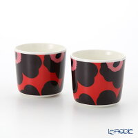マリメッコ(marimekko) Unikko ウニッコ 18AW コーヒーカップセット(ハンドルなし) RD×VI×PK 北欧 食器 マグカップ おしゃれ かわいい ブランド 結婚祝い 内祝い