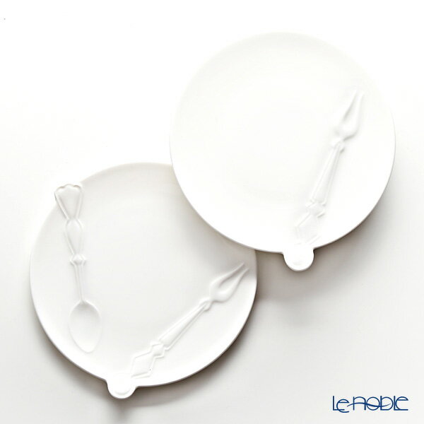 【P10倍・クーポン】Twig NEW YORK カトラリー コレクション プレート 18cm ペア /// 中皿 丸皿 デザート皿 ケーキ皿 セット 高級 おしゃれ シンプル 食洗機対応 電子レンジ対応 白 磁器 // ギフト プレゼント 贈り物 記念日 プチギフト 退職祝い 結婚祝い 内祝い 誕生日