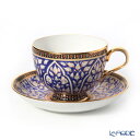 【P10倍・クーポン】ブランベンジャロン工房 ティーカップ&ソーサー ロータスチャネルブルー タイ ベンジャロン焼き プレゼント おしゃれ かわいい 食器 ブラ...