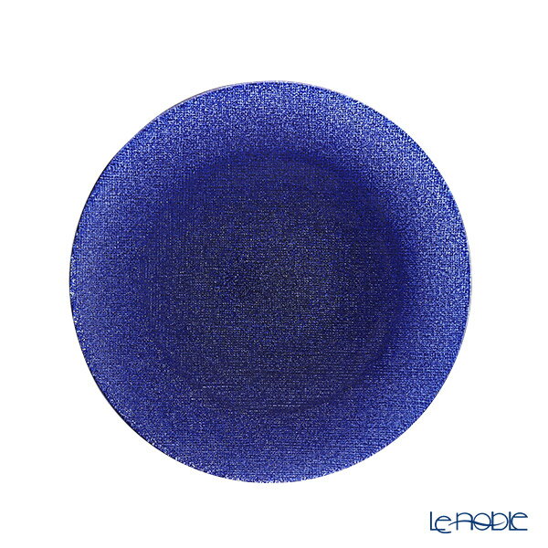 【P10倍・クーポン】Vetro Felice ヴェトロ フェリーチェ グリッター プレート 21cm ダークブルー /// ガラス 青 紺 おしゃれ 21センチ 食器 イタリアンデザイン キラキラ // ギフト プレゼント 贈り物 記念日 プチギフト 退職祝い 結婚祝い 内祝い 誕生日 還暦祝い