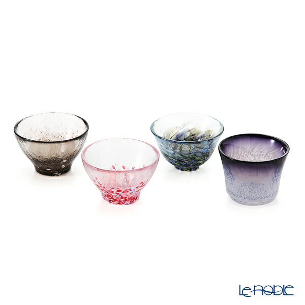 【7/1クーポン・P10】津軽びいどろ あおもりの肴 盃(酒器)セット FS-71593 4点揃え(真鯛・鮪・鯖・鮃) /// 日本酒 お猪口 おちょこ ぐい呑み ぐい飲み ぐいのみ ガラス グラス おしゃれ 食器 高級 ブランド // ギフト プレゼント 贈り物 結婚祝い 引き出物 お祝い 内祝いのサムネイル