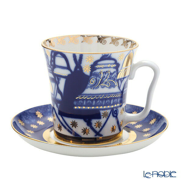 Patterned - 【P10倍・クーポン】ロシア食器 インペリアル・ポーセリン ベル マグカップ＆ソーサー セット 360ml ロモノーソフ陶磁器