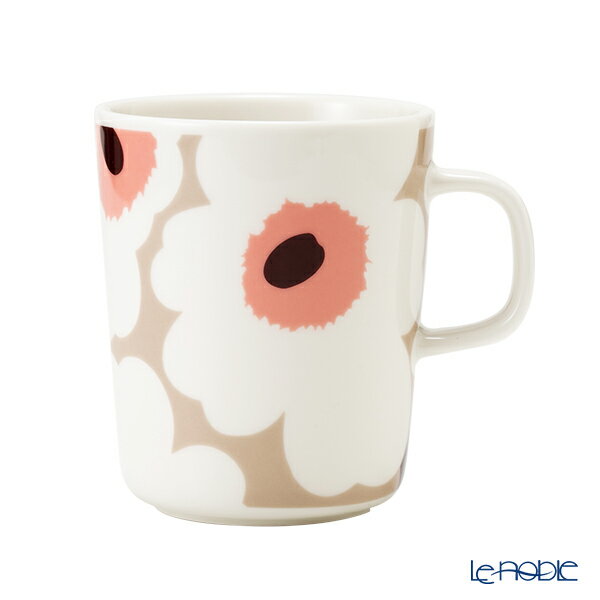 マリメッコ(marimekko) Unikko ウニッコ マグカップ 250ml クレイ×ホワイト 071830-183／22AW 北欧 食器 おしゃれ かわいい ブランド 結婚祝い 内祝い