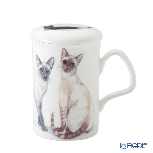 ロイカーカム キャットギャロール Siamese(シャム猫) こし器付ビーカー 320ml /// マグカップ おしゃれ かわいい 猫 ねこ ネコ ボーン..