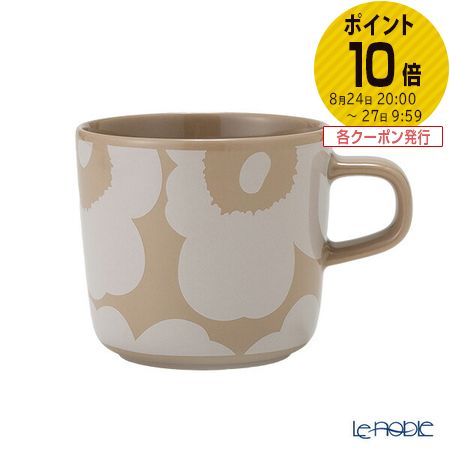 マリメッコ(marimekko) Unikko ウニッコ／けしの花 コーヒーカップ 200ml テラ×ホワイト 072047-810／22AW 北欧 食器 マグカップ おしゃれ かわいい ホワイトデー バレンタインデー ブランド 結婚祝い 内祝い 出産内祝い 出産祝い 結婚内祝い