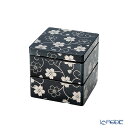 【P10倍・クーポン】漆器 姫珍味重 桜唐草 黒(パール) 木紛加工品/ウレタン塗り 7.7×H7.7cm NC-FA40-8 京都 漆器の井助 キッチン 用品 雑貨 調理