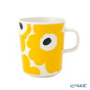 マリメッコ(marimekko) Unikko ウニッコ マグカップ 250ml ホワイト×イエロー×ダークブルー 072395-128／23SS【あす楽】 北欧 食器 プレゼント おしゃれ かわいい ブランド 結婚祝い 内祝い 出産内祝い 出産祝い 結婚内祝い