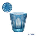 GLASS-LAB グラス・ラボ 江戸切子 砂切子 青薔薇の大聖堂 オールドグラス ライトブルー×インディゴブルー【2020江戸切子新作展 WEB投票第二位作品...