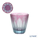 【P10倍・クーポン】GLASS-LAB グラス・ラボ 江戸切子 砂切子 赤薔薇の大聖堂 オールドグラス ライトブルー×金赤【2020江戸切子新作展 WEB投票...