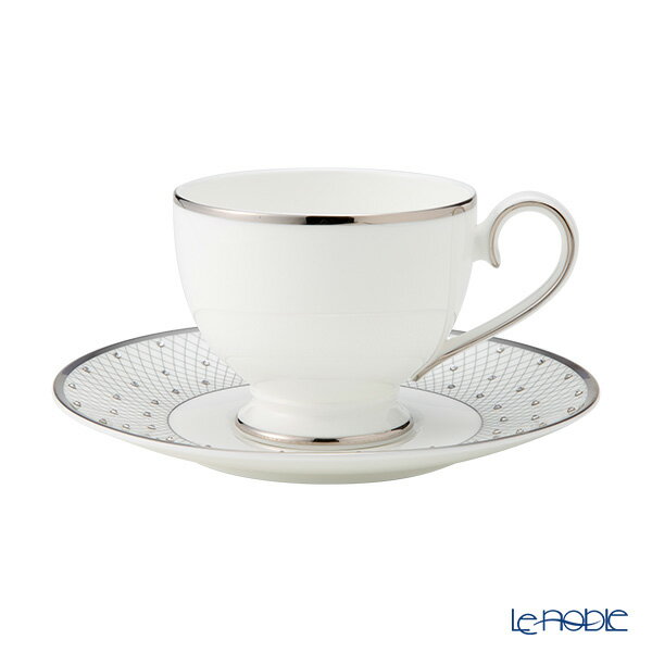 プラウナ ジュエリー スワロフスキーエレメント プリンセスプラチナ ティーカップ＆ソーサー おしゃれ 食器 韓国 プレゼント かわいい ブランド 結婚祝い 内祝い 出産内祝い 出産祝い 結婚内祝い