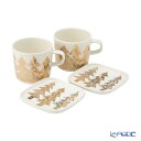 【先着クーポン】 マリメッコ(marimekko) Kuusikossa クーシコッサ/トウヒの森 コーヒーカップ/マグカップ& プレート ペア(4点)セット ...
